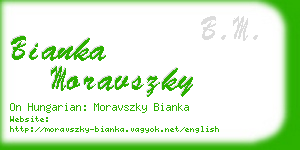 bianka moravszky business card